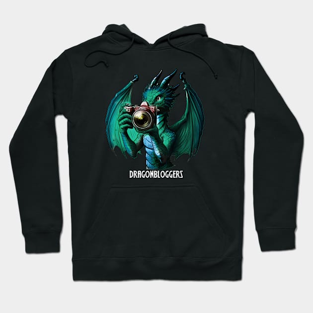 Ready Camera Action Cyan Dragon Hoodie by Shopping Dragons